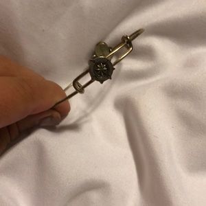 Silver Alex and ani compass bangle